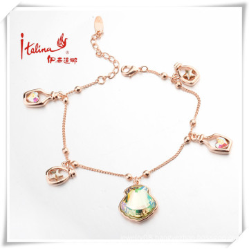 Girls fashion Austrian crystal chain seashell bracelet